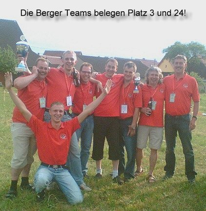 Zur ersten Gruppe der Feuerwehr Berg gehörten Kommandant Gunther Schaller, stellvertretender Kommandant Marco Kolbinger sowie die Brüder Holger und Martin Wurzbacher. Im zweiten Team gingen an den Start Udo Kirrbach, Manfred Resch, Alexander Egelkraut und Norbert Schmidt.